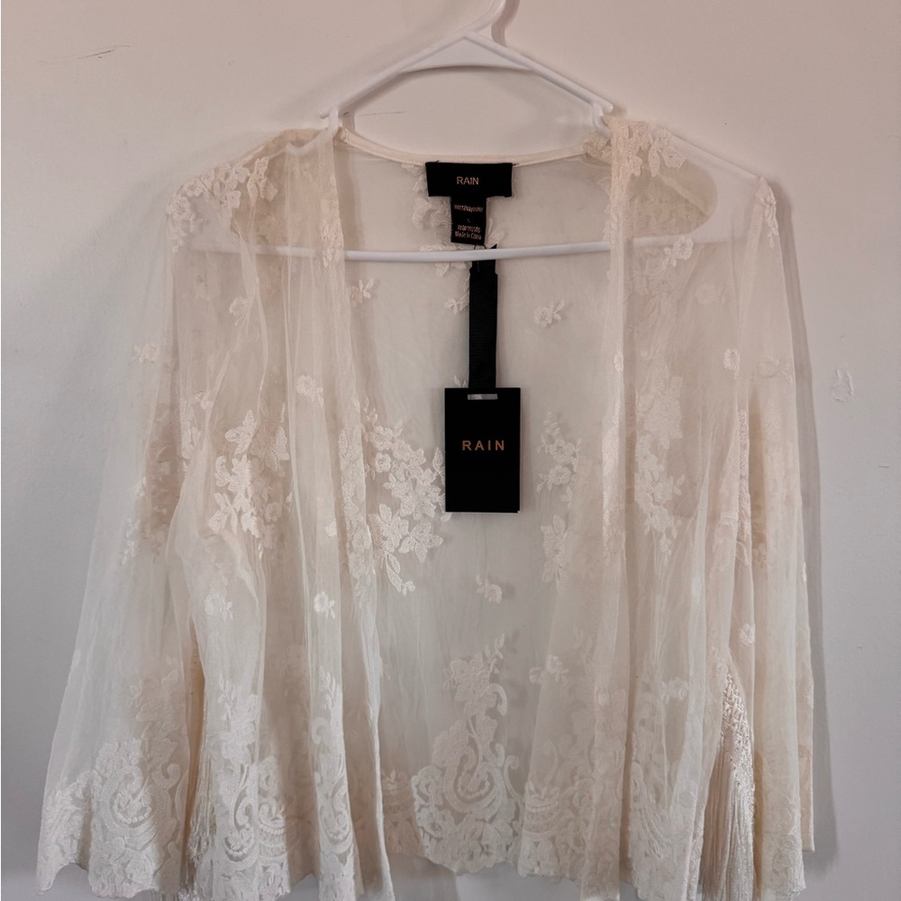 Women's Cream Lace Jacket